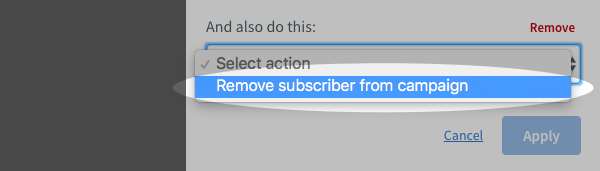 Remove a subscriber.