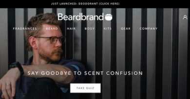 Screenshot of Beardbrand's home page