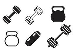 Garage gym icons