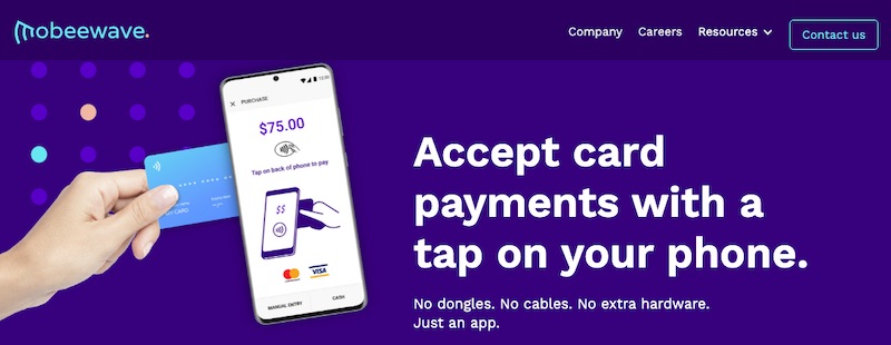 Mobeewave enables smartphones to be payment-accepting devices without additional hardware components.